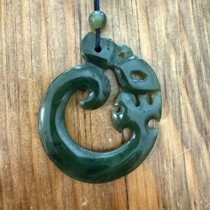 Jade West Artisan Green Jade Pendant Necklace